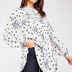 Free People Flowers in Your Hair Smocked Tunic, size S